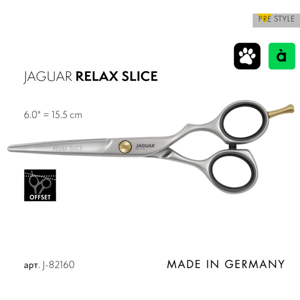 Ножницы парикмахерские Jaguar Pre Style Relax Slice, 6.0"