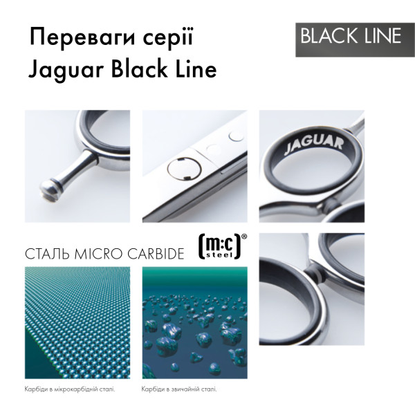 Ножницы парикмахерские Jaguar Black Line Giant, 6.5"