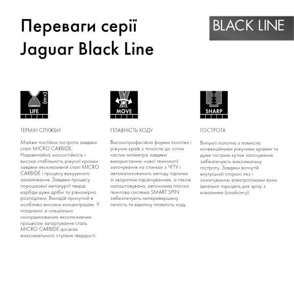 Ножницы парикмахерские Jaguar Black Line Giant, 6.5"