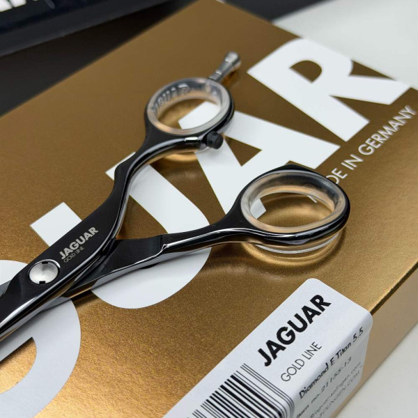 Ножницы парикмахерские Jaguar Gold Line Diamond E Titan, 5.5"