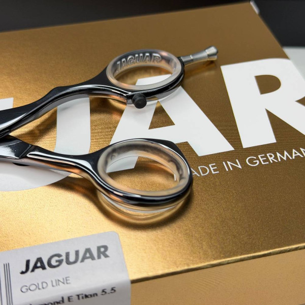 Ножницы парикмахерские Jaguar Gold Line Diamond E Titan, 5.5"